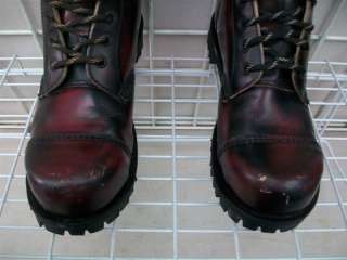 Dr Martens GETTA GRIP TALL LACE UP LEATHER STEEL TOE MEN BOOTS SIZE  5 