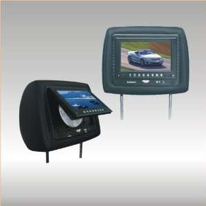   T718DVPLBK 7 Black Car Headrest Monitor w/ DVD (Pair): Electronics
