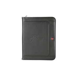  Wenger Executive Leather Zippered Padfolio in Black 