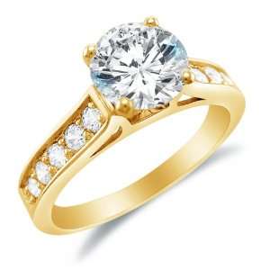   CZ Cubic Zirconia Engagement Ring 1.75ct.: Sonia Jewels: Jewelry