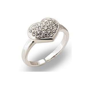    Womens Pave,Clear Swarovski Crystal Ring, Size 5 10 Jewelry