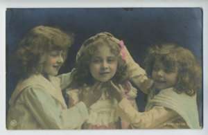 pretty Child Girls 1910s Photo postcard lot SET of 5  