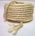 10 Feet 100% NATURAL UNOILED 1/4 SISAL ROPE Bird Parrot Toy Parts 