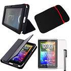   Case Cover+Film+Sty​lus+Sleeve for HTC EVO View 4G Flyer Tablet
