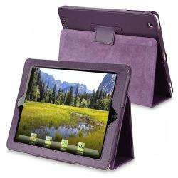 Purple Leather Case with Stand for Apple iPad 2  