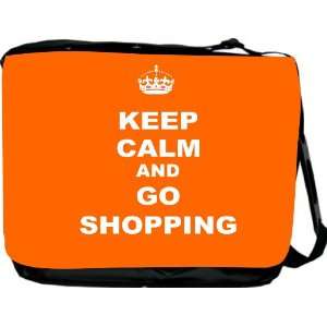  Keep Calm and Go Shopping   Orange Color Messenger Bag 