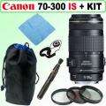 Canon EF 70 300mm F/4 5.6 IS USM Telephoto Zoom Lens with Accessory 