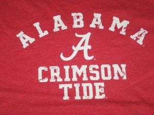 Large Red Alabama A Crimson Tide Cotton Tshirt NEW  