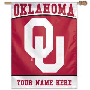  Oklahoma Sooners Personalized Vertical Flag 27x37 Banner 