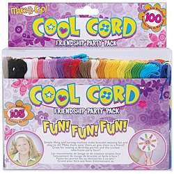 Cool Cord Assorted Colors Friendship Party Skeins (Pack of 105 