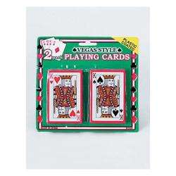Plastic coated Vegas style Playing Card 2 packs (Case of 24 