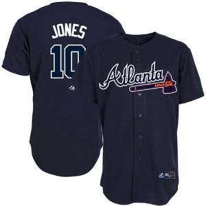   Jones Atlanta Braves Replica Jersey   Navy Blue