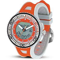 Helix Mens Typhoon Analog/ Digital Orange Strap Watch  Overstock