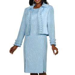 Divine Apparel Womens Jacquard Print Ruffled Dress Set  Overstock 