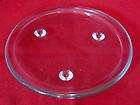 Round Low to Surface Clear Glass 3 Footed Giant 6 1/4 Candle Holder