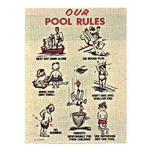  Our Pool Rules sign 41335 Patio, Lawn & Garden