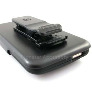   Combo Black Rubberized Hard Cover Belt Clip Swivel Case HTC Inspire 4G