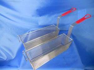 NEW FRYER BASKETS NICKEL PLATED HIGH QUALITY WITH COATED HANDLE 