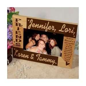   Personalized Friends up to 6 names Wood Picture Frame: Home & Kitchen