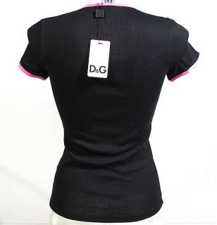 DOLCE & GABBANA Neonlight womens T shirt D&G (black/pink) NWT  