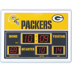 Green Bay Packers Scoreboard Clock  