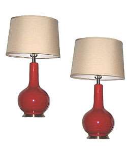 South Beach Cherry Red Table Lamps (Set of 2)  Overstock