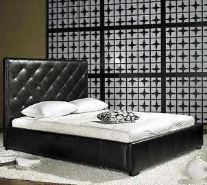 gorgeous black leather bed is a great leather furniture option