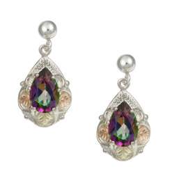 Silver and Black Hills Gold Mystic Fire Topaz Earrings  Overstock