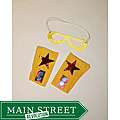 Power Capes Yellow with Red Star Superhero Mask and Blaster Cuffs Set 