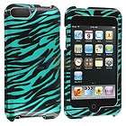 Black Baby Blue Zebra Hard Case Cover for iPod Touch 3rd 2nd Gen 3G 2G