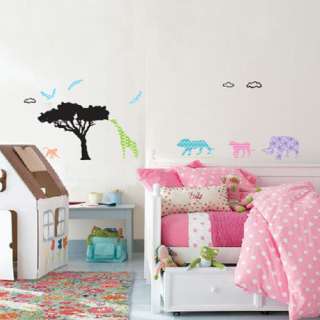 Africa Animal WALL Mural STICKER Removable Art Decals  