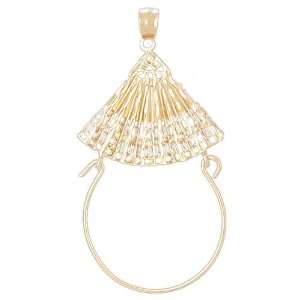  14kt Yellow Gold Clothes Hanger Pendant Jewelry