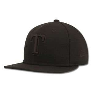  Texas Rangers Youth Black on Black Hat