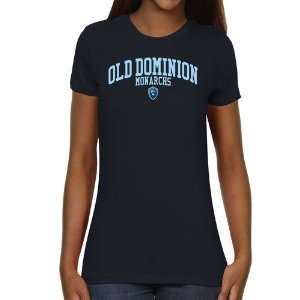  Old Dominion Monarchs Ladies Team Arch Slim Fit T Shirt   Navy 