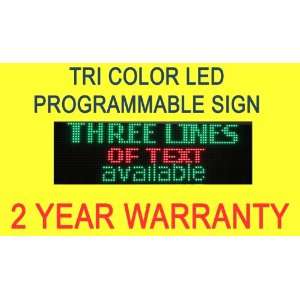  Three Color LED Programmable Scrolling Sign Window 1.5ft X 