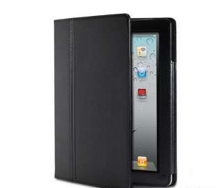   Leather Folio Stand Case Cover for The New iPad 3rd Generation Black