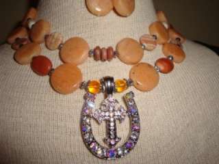 Cowgirl Bling Necklace & Earring Set  