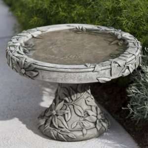   International Clematis Cast Stone Bird Bath: Patio, Lawn & Garden