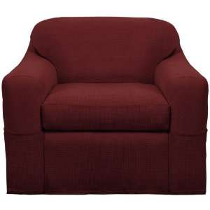  Maytex Stretch Reeves 2 Piece Slipcover Chair, Red: Home 