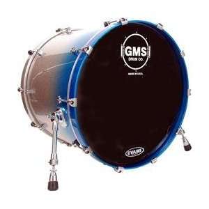  GMS Special Edition Bass Drum (18X24 Silver/Blue Sparkle 