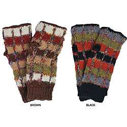 Wool and Recycled Silk Multi color Arm Warmers (Nepal)  