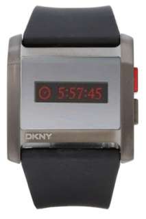 DKNY Mens Angled Crystal Digital Watch  