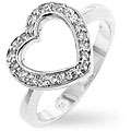 Sterling Silver Heart Cubic Zirconia Ring Today 