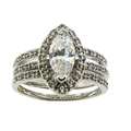 Sterling Silver Cubic Zirconia Ring Set