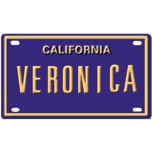  Veronica Mini Personalized California License Plate 