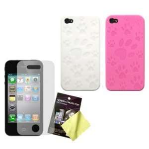  Two Dog / Cat Paw Flex Gel Soft Cases / Skins / Covers 