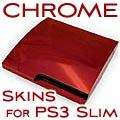 RED CHROME SKIN for PS3 SLIM Playstation 3 system  