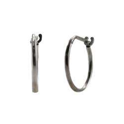 14k White Gold Basic Hoop Earrings  Overstock