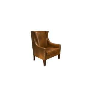  Elements Bristol Top Grain Leather Accent Chairs, Rustic 