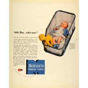  1944 Ad Monsanto Chemicals Plastics Chemistry Transparent 